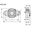 UCFL 204 Фланцевый шарикоподшипниковый узел 51099
